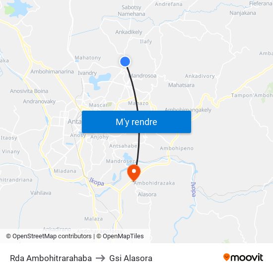 Rda Ambohitrarahaba to Gsi Alasora map