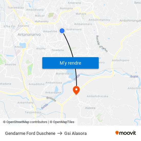 Gendarme Ford Duschene to Gsi Alasora map