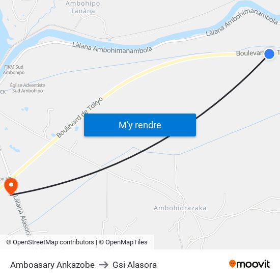 Amboasary Ankazobe to Gsi Alasora map