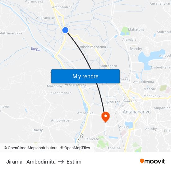 Jirama - Ambodimita to Estiim map