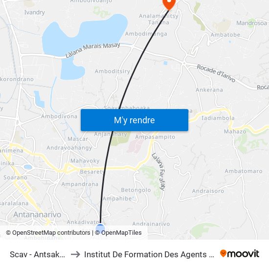 Scav - Antsakaviro to Institut De Formation Des Agents De Santé map