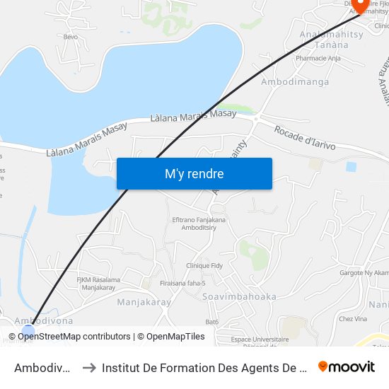 Ambodivona to Institut De Formation Des Agents De Santé map