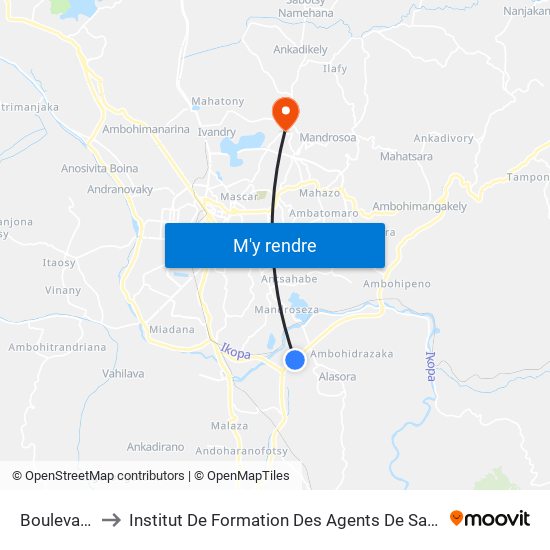 Boulevard to Institut De Formation Des Agents De Santé map