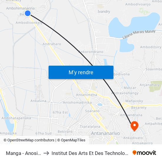 Manga - Anosivavaka to Institut Des Arts Et Des Technologies Avancées map