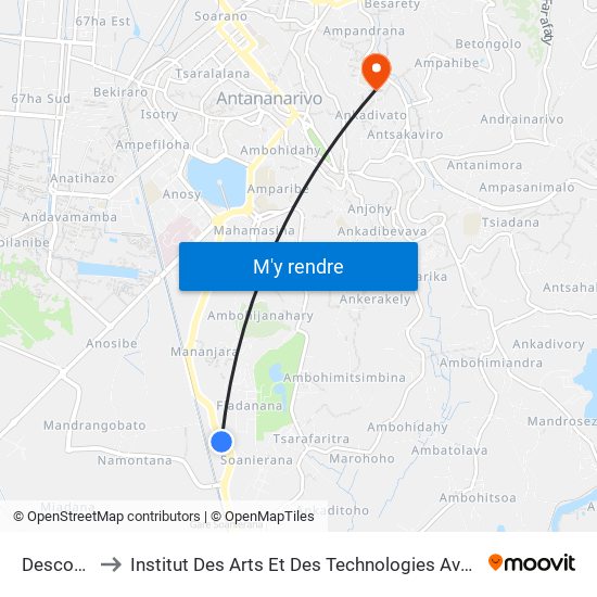 Descours to Institut Des Arts Et Des Technologies Avancées map