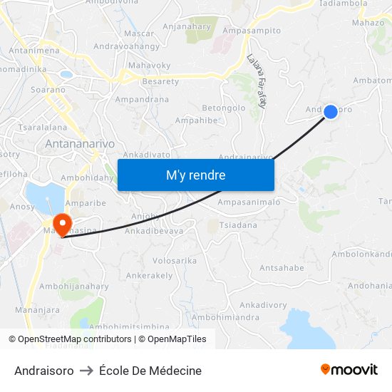 Andraisoro to École De Médecine map