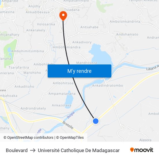 Boulevard to Université Catholique De Madagascar map