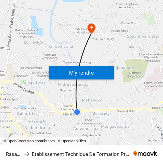 Rasalama to Etablissement Technique De Formation Professionnel Supérieur map