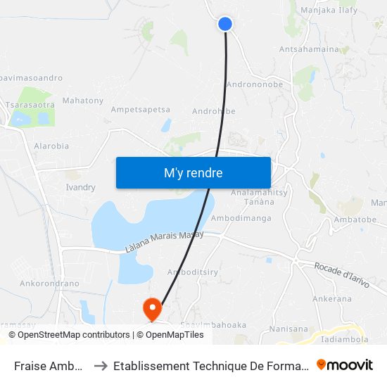 Fraise Ambohitrarahaba to Etablissement Technique De Formation Professionnel Supérieur map