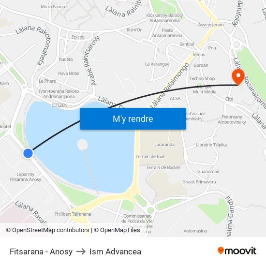 Fitsarana - Anosy to Ism Advancea map