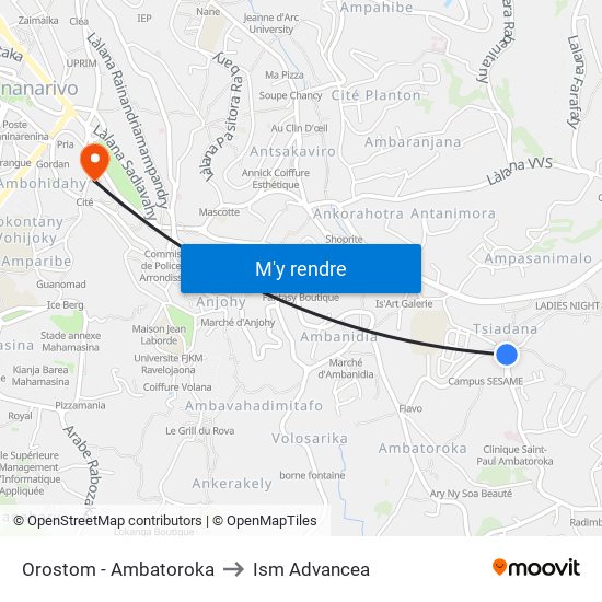 Orostom - Ambatoroka to Ism Advancea map