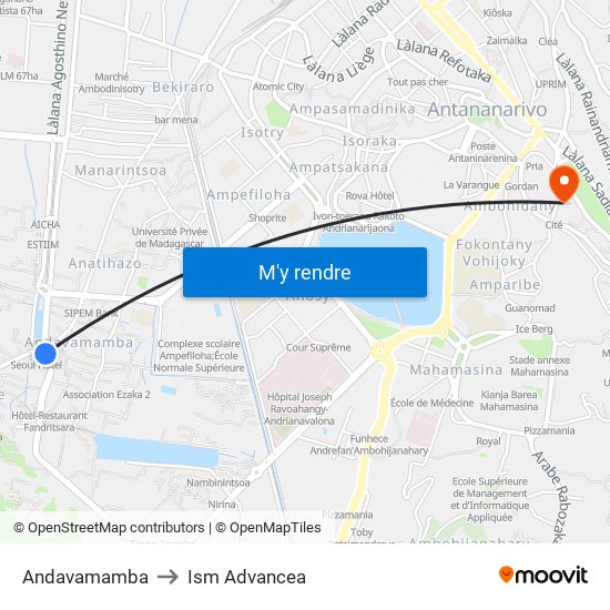 Andavamamba to Ism Advancea map