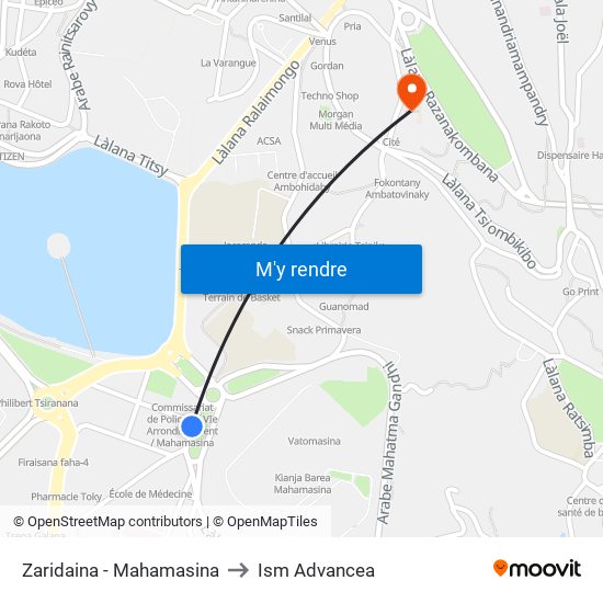 Zaridaina - Mahamasina to Ism Advancea map