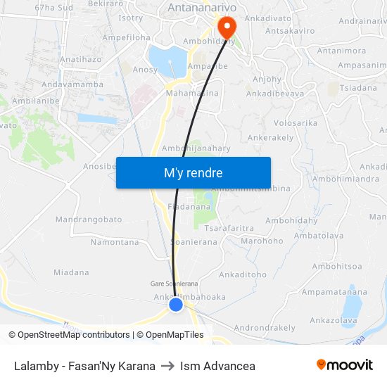 Lalamby - Fasan'Ny Karana to Ism Advancea map