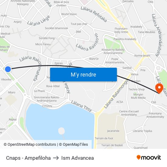 Cnaps - Ampefiloha to Ism Advancea map