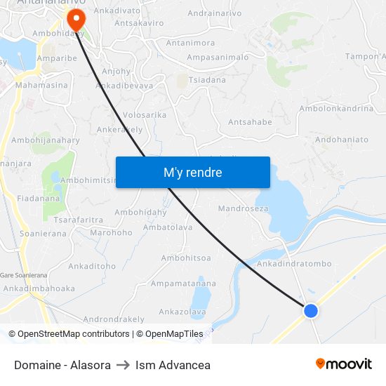 Domaine - Alasora to Ism Advancea map