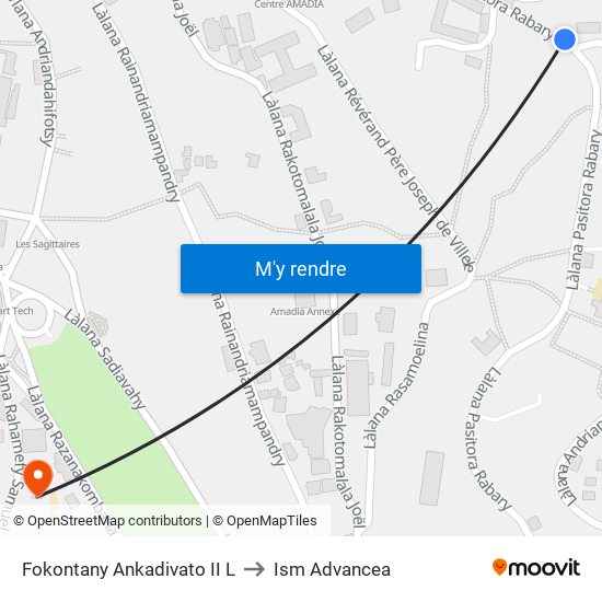 Fokontany Ankadivato II L to Ism Advancea map