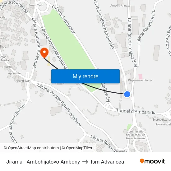 Jirama  - Ambohijatovo Ambony to Ism Advancea map