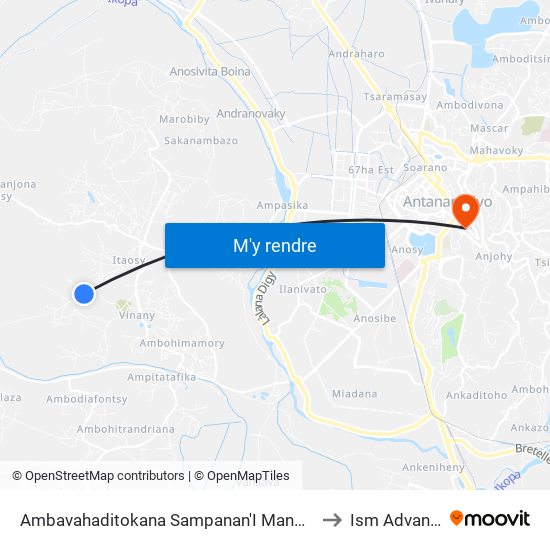 Ambavahaditokana Sampanan'I Mangarivotra to Ism Advancea map