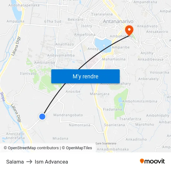 Salama to Ism Advancea map