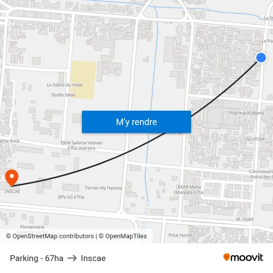 Parking - 67ha to Inscae map