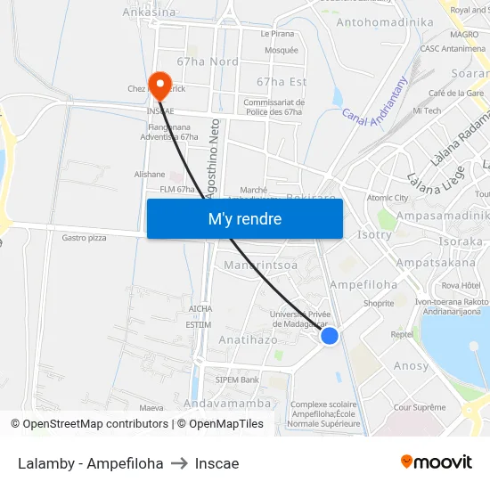 Lalamby - Ampefiloha to Inscae map