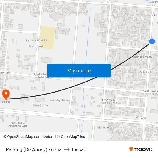 Parking (De Anosy) - 67ha to Inscae map