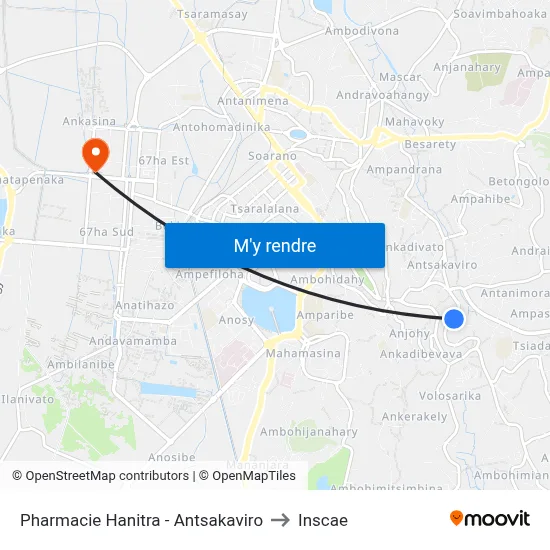 Pharmacie Hanitra - Antsakaviro to Inscae map