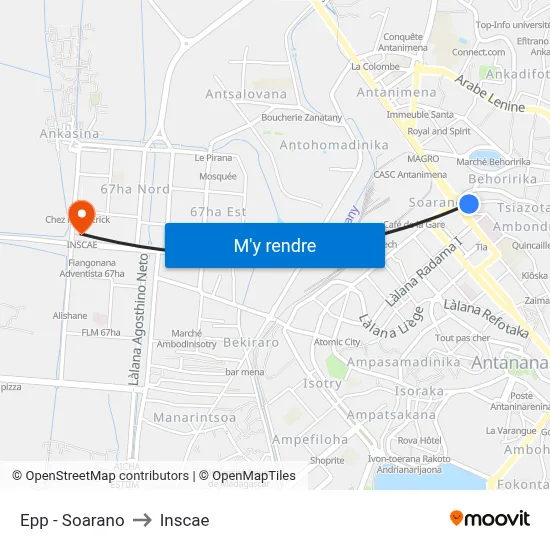 Epp - Soarano to Inscae map