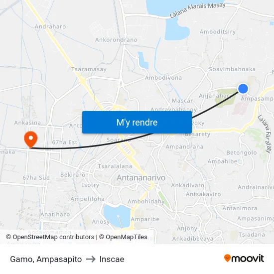 Gamo, Ampasapito to Inscae map