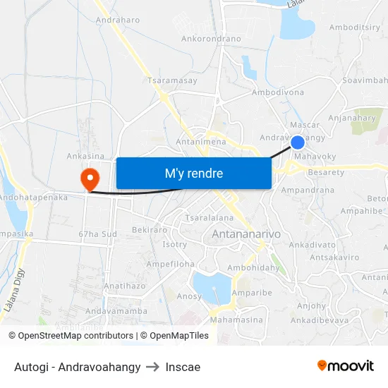 Autogi - Andravoahangy to Inscae map