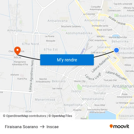 Firaisana Soarano to Inscae map