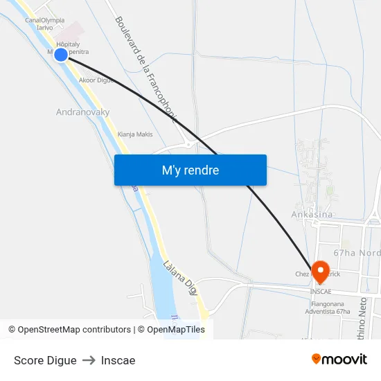 Score Digue to Inscae map