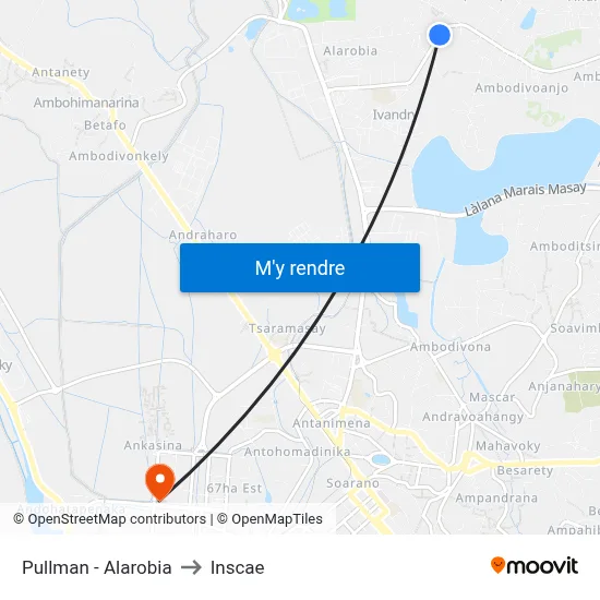 Pullman - Alarobia to Inscae map