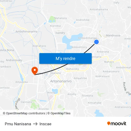 Pmu Nanisana to Inscae map