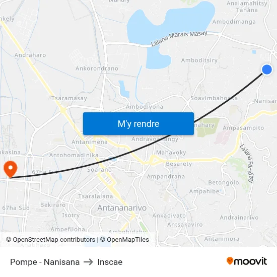 Pompe - Nanisana to Inscae map