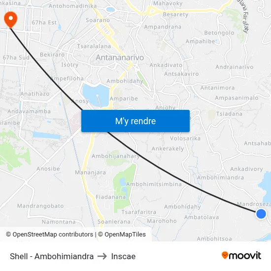 Shell - Ambohimiandra to Inscae map