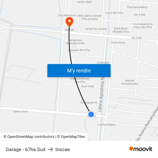 Garage - 67ha Sud to Inscae map
