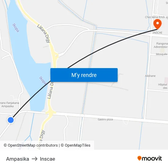 Ampasika to Inscae map