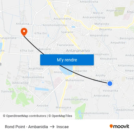 Rond Point - Ambanidia to Inscae map