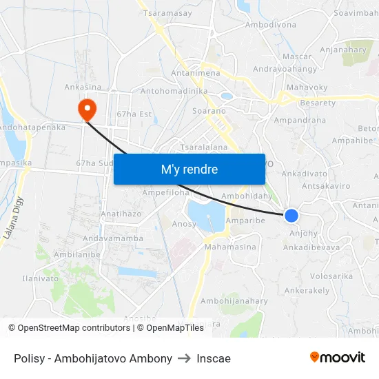 Polisy - Ambohijatovo Ambony to Inscae map