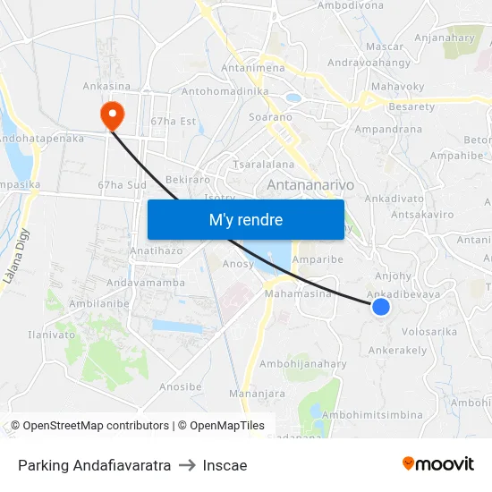 Parking Andafiavaratra to Inscae map
