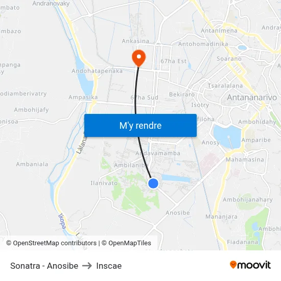Sonatra - Anosibe to Inscae map