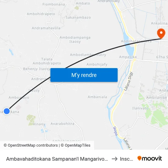 Ambavahaditokana Sampanan'I Mangarivotra to Inscae map