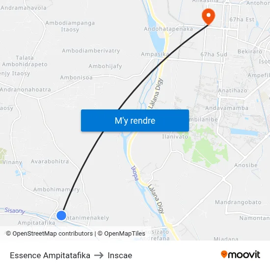 Essence Ampitatafika to Inscae map