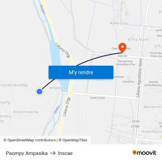 Paompy Ampasika to Inscae map