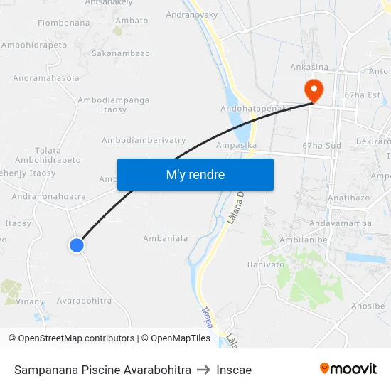 Sampanana Piscine Avarabohitra to Inscae map