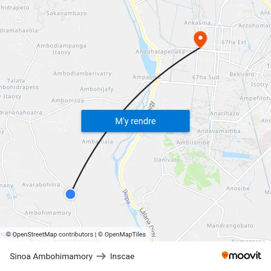 Sinoa Ambohimamory to Inscae map