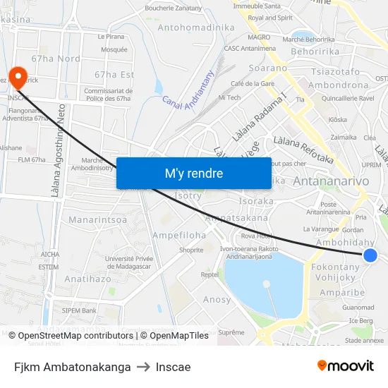 Fjkm Ambatonakanga to Inscae map