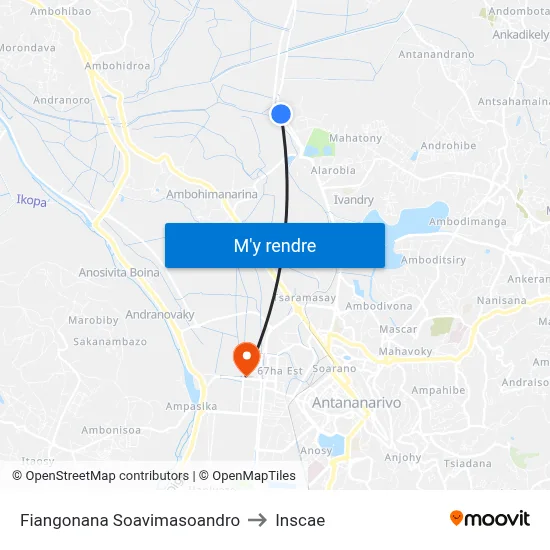 Fiangonana Soavimasoandro to Inscae map